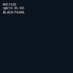 #0C1420 - Black Pearl Color Image